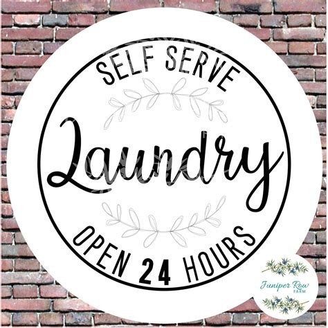 Laundry Sign Svg Digital Download Cricut Cut File Laundry Sign Cute Laundry Svg Self Serve Open