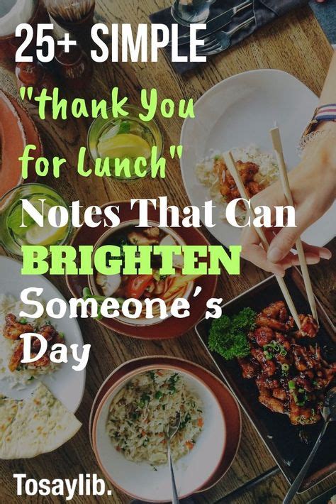 25 Simple Thank You For Lunch Notes That Can Brighten Someones Day