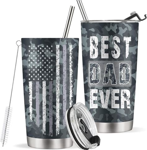 Baiyi Gifts for Dad from Daughter, Son - Stainless Steel Dad Tumbler ...