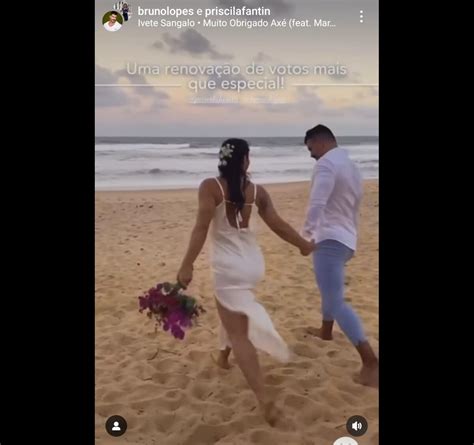 Foto Priscila Fantin E Bruno Lopes Se Casaram Na Praia De P S