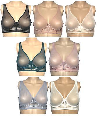 Victoria S Secret Luxe Lingerie Unlined Mesh Full Coverage Plunge Bra Nwt Ebay