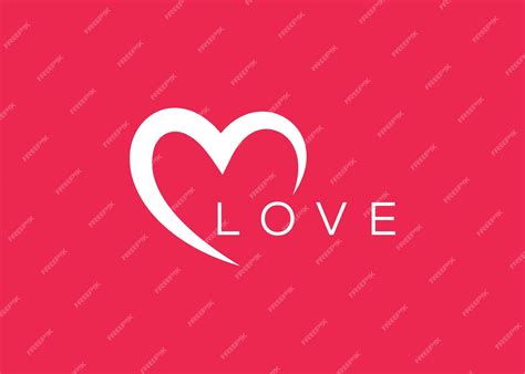 Premium Vector Minimalist Love Logo Design Vector Template Creative Red Heart Shape Logo