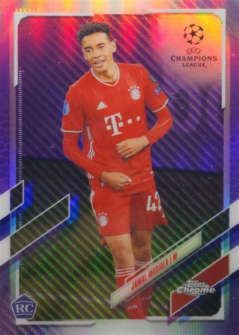 Jamal Musiala Topps Chrome Uefa Champions League Purple Carbon