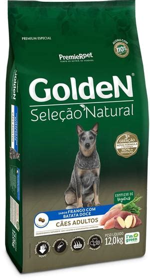 Ração Golden Seleção Natural Batata Doce para Cães Adultos 12kg