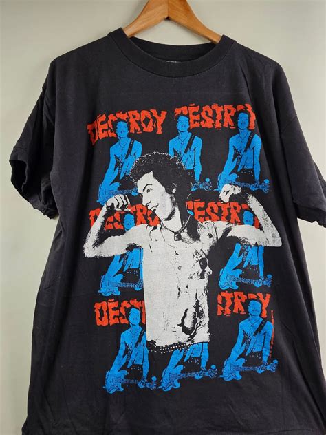 Sid Vicious The Sex Pistols Destroy Vintage S Punk T Shirt XL Etsy