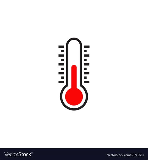 Thermometer symbol icon logo design template Vector Image