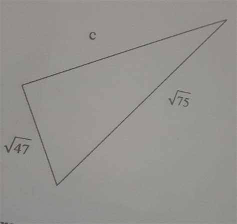 Calcula El Lado Desconocido Del Siguiente Triángulo Rectángulo