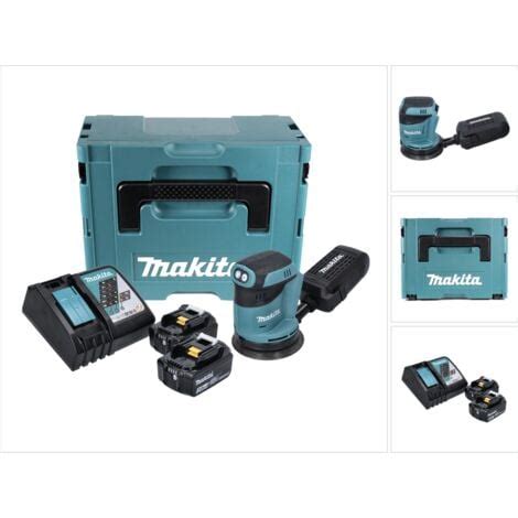 Makita DBO 180 RFJ Akku Exzenterschleifer 18 V 125 Mm 2x Akku 3 0 Ah