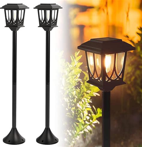 Leidrail Solar Fence Lights Pack Solar Lights Outdoor Waterproof