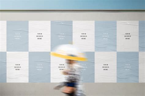 Glued Posters On Outdoor Wall Mockup Mockup World