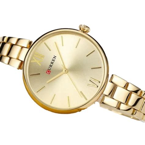 Ripley Reloj Curren Mujer An Logo Kreb Original Dorado Acero