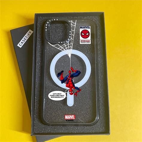 Jual Casetify X Spider Man Invert Magnetic Suction Black Edge Clear