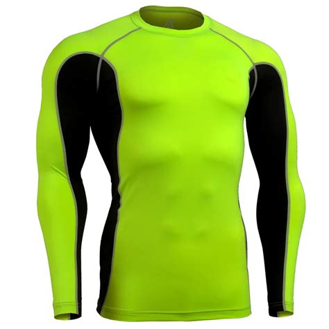 2017 Dry Quick Men Running Compression Shirt Tops Breathable