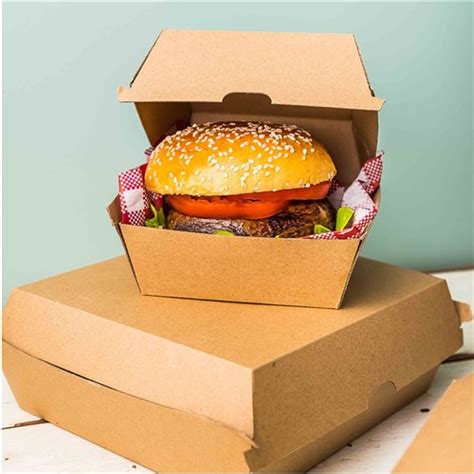 Kraft Burger Box Kraft Brown 84mm Earth Essentials 3415102 Reward