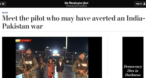 How World Media Reported Iaf Pilot Wing Commander Abhinandan Varthaman