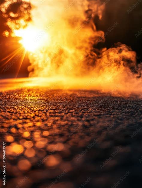 Heat Haze Rising From A Hot Asphalt Road Extreme Weather Scorching Heat Stock Photo Adobe Stock
