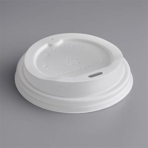 EcoChoice Oz Tall Translucent Compostable Paper Hot Cup Lid Case