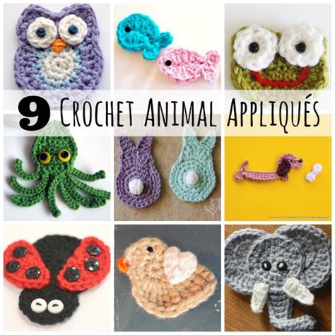 Crochet-A-Day: 9 Crochet Animal Appliqués - Make and Takes