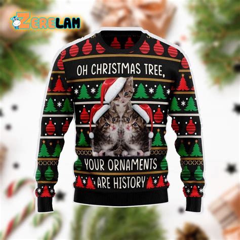 Awesome Cat Funny Family Ugly Sweater Christmas - Zerelam