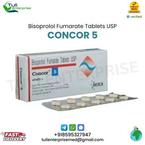 Concor 5 Tablet Bisoprolol 5mg At Rs 60stripe In New Delhi Id