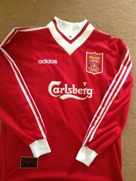 Liverpool Home Football Shirt 1995 1996 Sponsored By Carlsberg