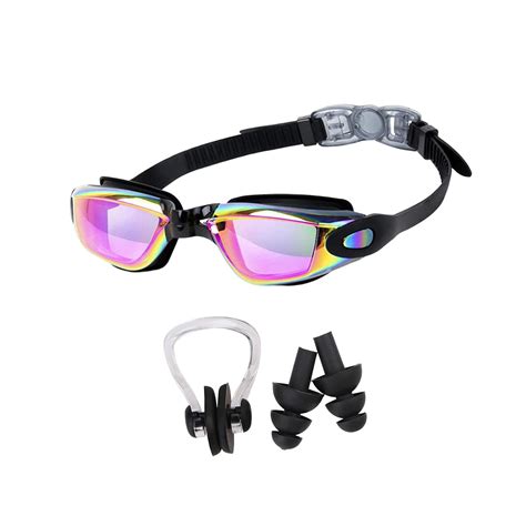 Swimming Goggles Swim Goggles with Nose Clip and Earplugs Professional ...