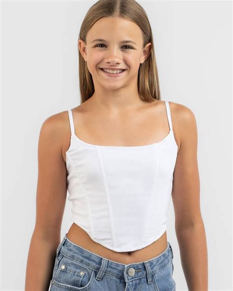 Shop Ava And Ever Girls Lamar Corset Top In White Fast Shipping And Easy Returns City Beach