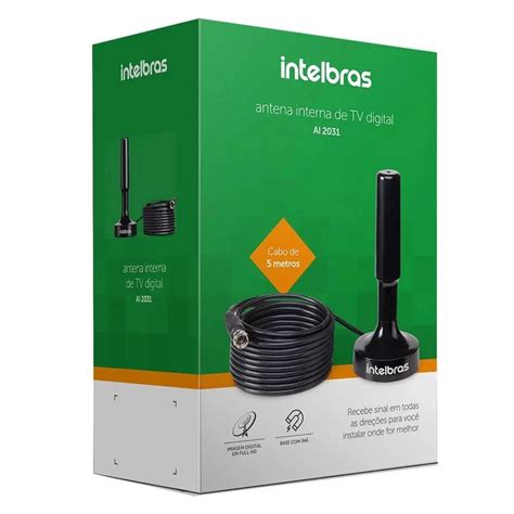 Antena Interna P Tv Digital Intelbras Ai Uhf Hdtv K Em Promo O