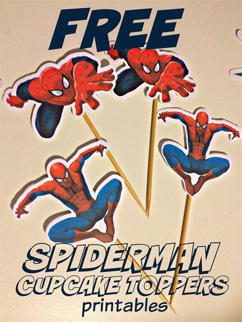 Free Spiderman And Other Superhero Inspired Cupcake Topper Printables