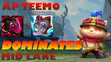 AP TEEMO DOMINATES MID LANE MOST DMG W 2 ITEMS SHROOMS OP TEEMO