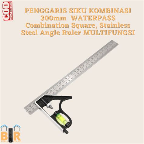 Jual Penggaris Siku L Kombinasi Mm Waterpass Combination Square