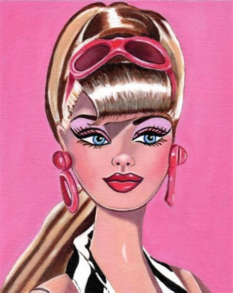 Barbie Art Print From Original Painting Of Silkstone Beautiful Etsy Uk