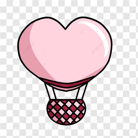 Valentines Love Hot Air Balloon Valentine Love Balloons PNG