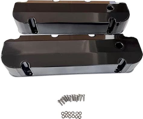 Amazon 1 SET SHLPDFM Black Valve Covers W Hole Fabricated Aluminum