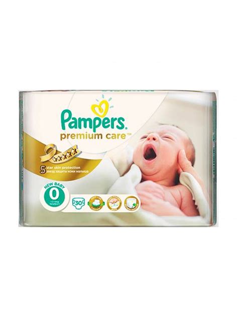 Подгузники Pampers Premium Care 0 Newborn 30 шт купить в Минске