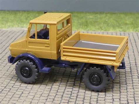 Modellspielwaren Reinhardt Wiking Unimog Pritsche Curry A