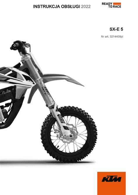 2022 KTM SX E 5 Instrukcja Obsługi PDF Manual 113 Pages