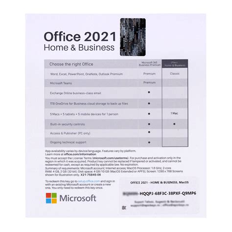 Microsoft Office 2021 Home Business MacOS 64 Bit Asociere Cont MS