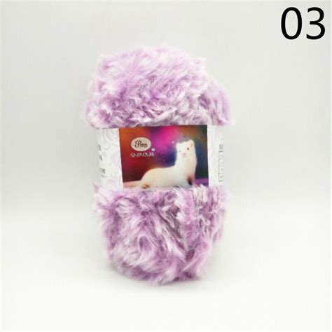 50g Faux Fur Mink Wool Yarns 1ply Hand Knitting Anti Pilling Fleece