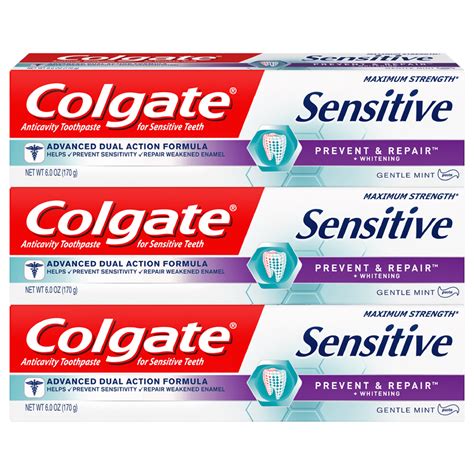 Colgate Sensitive Toothpaste Prevent Repair Gentle Mint Paste