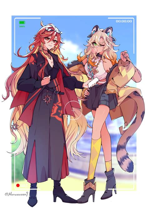 mavuika and xilonen (genshin impact) drawn by naruuuuuu9 | Danbooru