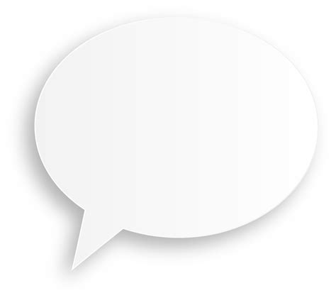 White Empty Speech Bubble 11720974 Png