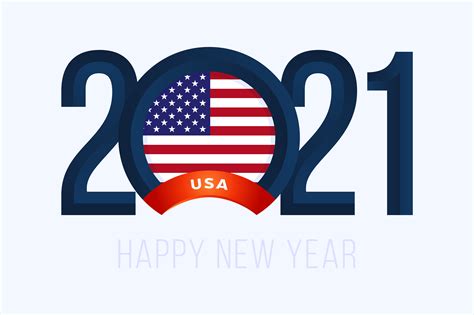 New Year 2021 typography with USA Flag 1779582 Vector Art at Vecteezy