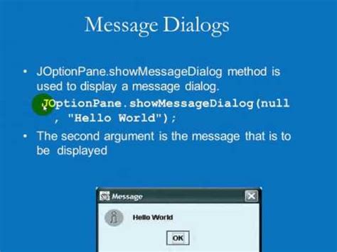 JOptionPane Class For Easy Input Output With Dialog Boxes YouTube