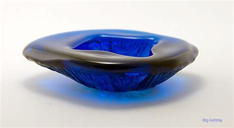 Blenko Freeform Art Glass Ash Bowl Big Ashtray