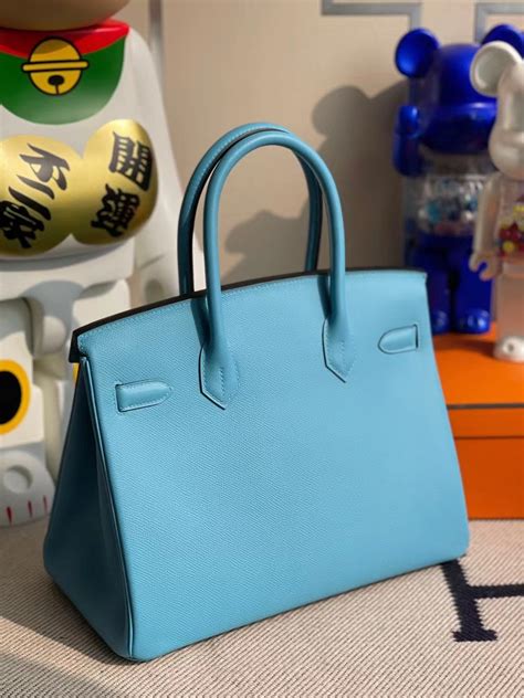 爱马仕铂金包2021年刻印 Z刻 Hermes Birkin 30 Epsom P3 Blue de nord 北方蓝 Hermès