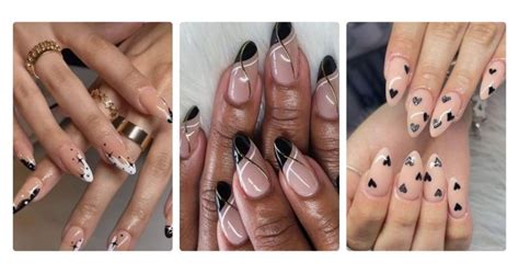 Black And Nude Nails 22 Elegant Manicure Ideas Beauty Revival