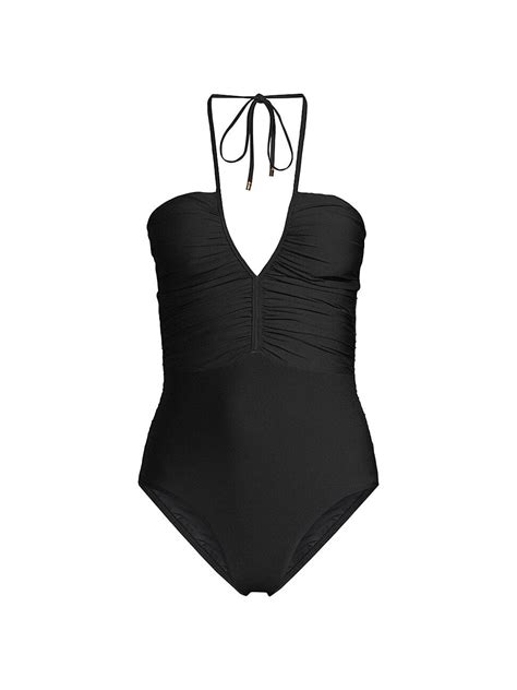 Pq Josie Ruched One Piece Swimsuit Midnight Editorialist