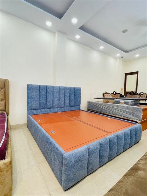 Solid Wood Engineered Wood Modern Double Bed, With Storage at Rs 28500 ...