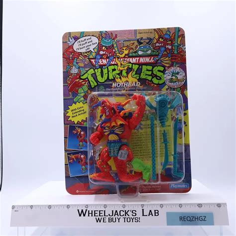 HotHead Hot Head Teenage Mutant Ninja Turtles TMNT 1992 Playmates MOSC Wheeljack S Lab